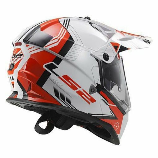 LS2 MX436 TRIGGER WHITE RED MATT BACK