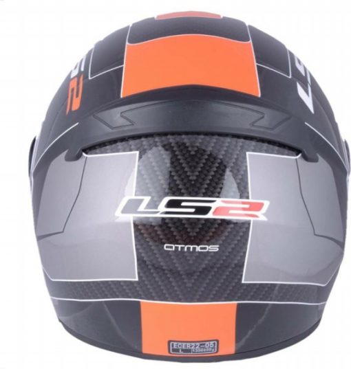 LS2 FF 352 Atmos Matt Black Orange Full Face Helmet 3