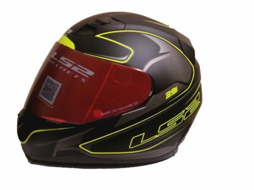 LS2 FF 391 Roller Matt Black Fluorescent Yellow Full Face Helmet 1