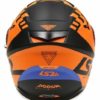 LS2 FF320 PODIUM MATT BLACK ORANGE full face helmet back