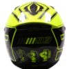 AXR 816 FLY 93 Gloss Black Fluorescent Yellow Full Face Helmet1