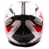 AXR 816 Velocity Gloss White Red Black Full Face Helmet1