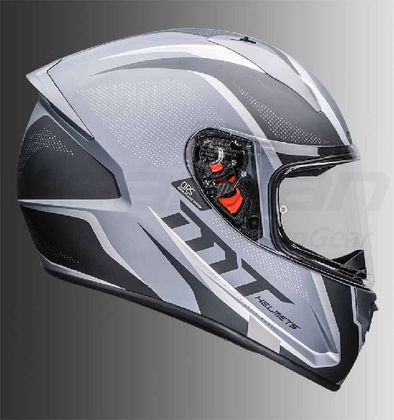 MT Stinger Gloss Gunmetal Black Silver Full Face Helmet | Buy Online in ...