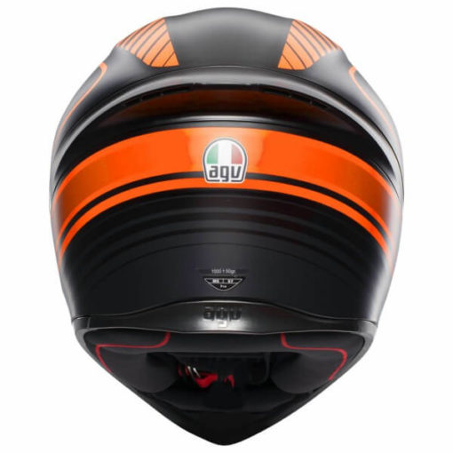 AGV K 1 Multi Warmup Matt Black Orange Full Face Helmet1