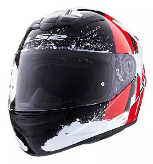 LS2 FF352 Vandal Matt Black Red White Full Face Helmet