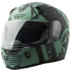 Fly Racing Liberator Matt Black Green Full Face Helmet