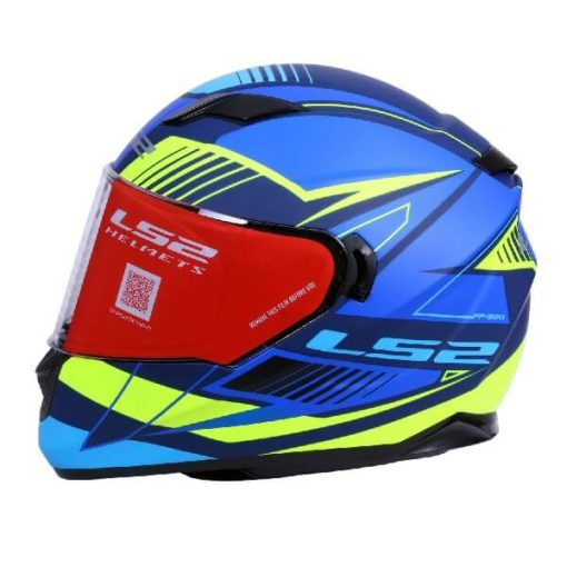 LS2 FF320 Trepid Matt Blue Fluorescent Yellow Full Face Helmet