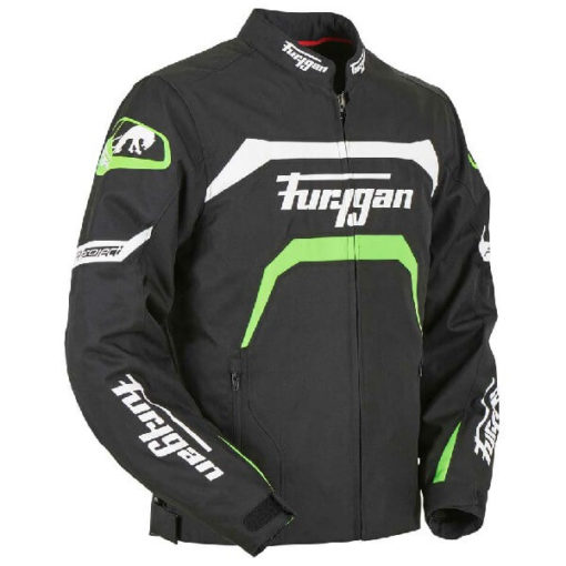 Furygan Arrow Vented Black White Fluorescent Green Riding Jacket 2