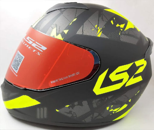 LS2 FF352 Palimnesis Matt Black Fluorescent Yellow Full Face Helmet