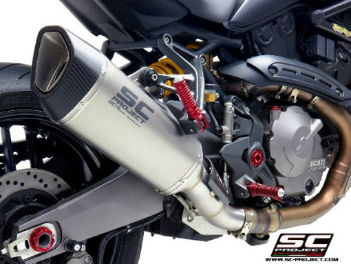 SC Project SC1 R D25 91C Slip On Carbon Fiber Exhaust For Ducati Monster 821 2