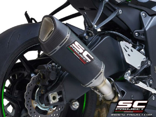 SC Project SC1 R K35 T90C Slip On Carbon Fiber Exhaust For Kawasaki Ninja ZX 6R 636 2