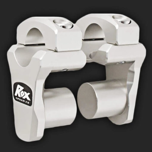 Rox Pivoting Handlebar Risers 44mm Rise 28.5mm Handlebar Anodized Aluminium