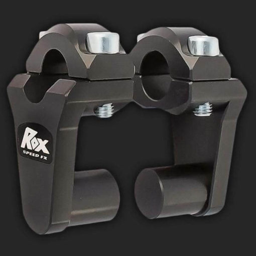 Rox Pivoting Handlebar Risers 51mm Rise 22mm Handlebar Anodized Black