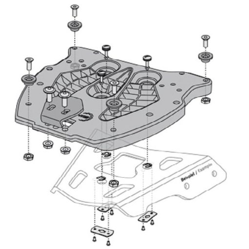 SW Motech Quick Lock Adapter Plate for TraX Top Case new 2