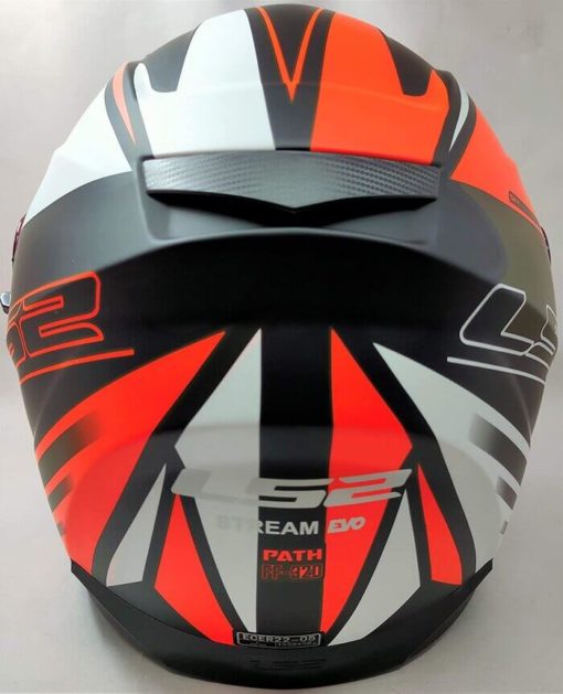 LS2 FF320 Stream Evo Path Matt Black Orange Full Face Helmet 1