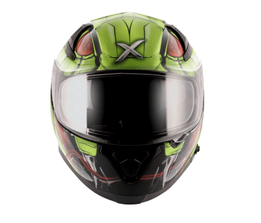 AXOR APEX Venomous Gloss Black Fluorescent Green Full Face Helmet