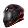 AXOR Apex Grid Gloss Black Orange Full Face Helmet