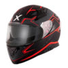 AXOR Apex Grid Gloss Black Red Full Face Helmet