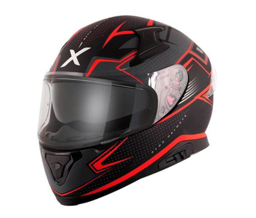 AXOR Apex Grid Gloss Black Red Full Face Helmet