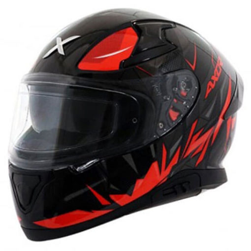 AXOR Apex Hunter Gloss Black Red Full Face Helmet