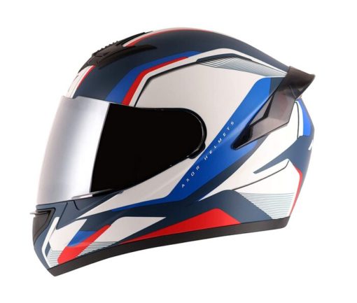 AXOR RAGE RASH Matt White Lagoon Blue Full Face Helmet 2