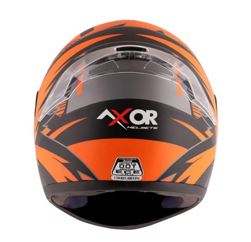 AXOR RAGE RR3 Matt Black Orange Full Face Helmet 4