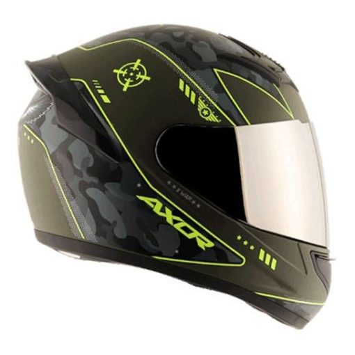 AXOR RAGE WAR Matt Athena Grey Yellow Full Face Helmet