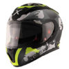 AXOR STREET CAMO Matt Black Fluorescent Yellow Full Face Helmet 2