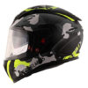 AXOR STREET CAMO Matt Black Fluorescent Yellow Full Face Helmet 3