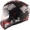 AXOR STREET CAMO Matt Black Red Full Face Helmet 3