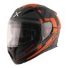 AXOR STREET CRAZY Matt Black Orange Full Face Helmet