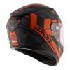 AXOR STREET CRAZY Matt Black Orange Full Face Helmet 3