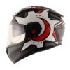 AXOR STREET WOLF Matt Black Red Full Face Helmet 3