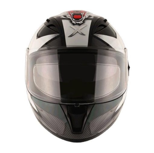 AXOR STREET WOLF Matt Black Red Full Face Helmet