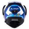 LS2 FF324 Metro Complex Matt Black White Blue With Peak Flip Up Helmet 1