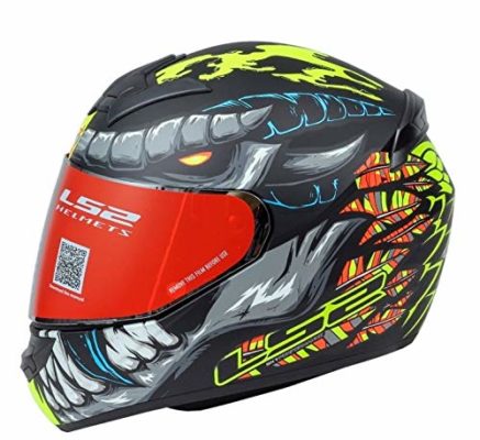 LS2 FF352 Fly Demon Matt Black Yellow Full Face Helmet | Custom Elements