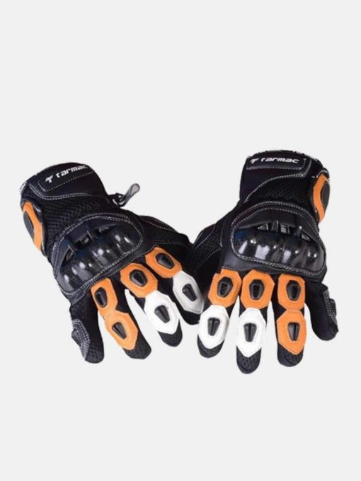 Tarmac Vento II Black White Orange Riding Gloves 2