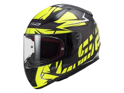 LS2 FF353 Rapid Cromo Gloss Black Fluorescent Yellow Full Face Helmet