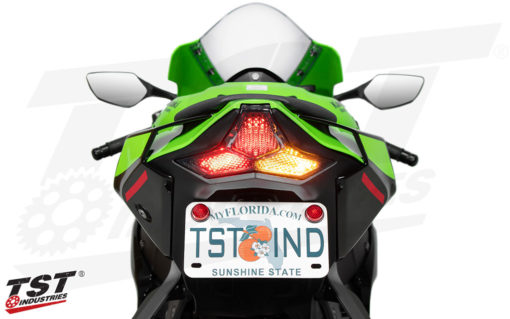 TST Programmable And Sequential LED Integrated Tail Light Smoke Lens For Kawasaki ZX10R 2016 3