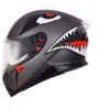 AXOR Apex Sharkco Metal Grey Full Face Helmet