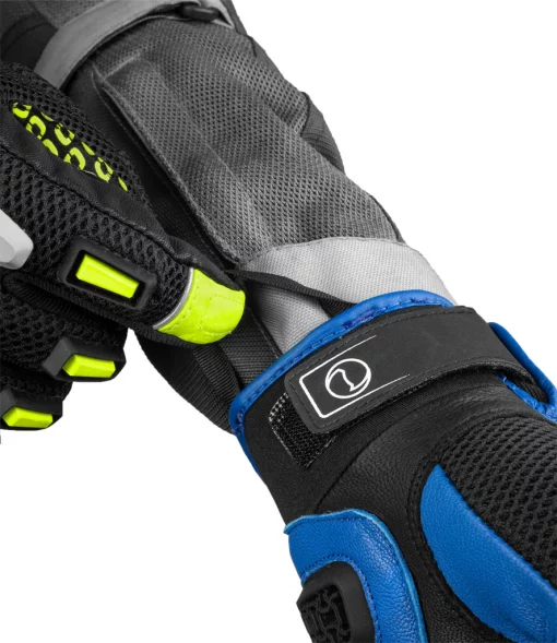 Rynox Gravel Dual Sport Hi Viz Green Blue Riding Gloves7