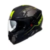 SMK Twister Wraith Gloss Black Grey Fluroscent Yellow Full Face Helmet