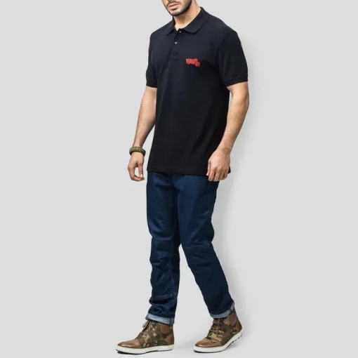 Royal Enfield Polo Essential Black T shirt 3