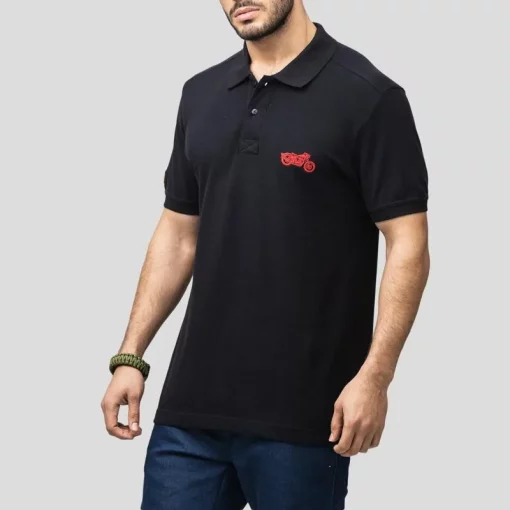 Royal Enfield Polo Essential Black T shirt 4