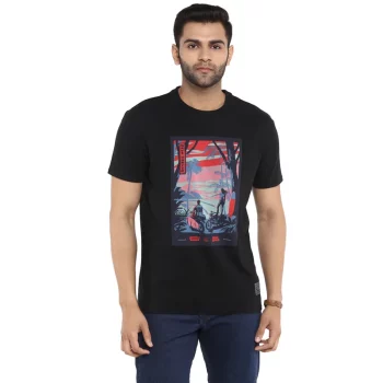 Royal Enfield X Levis Wave Hunters Black T shirt