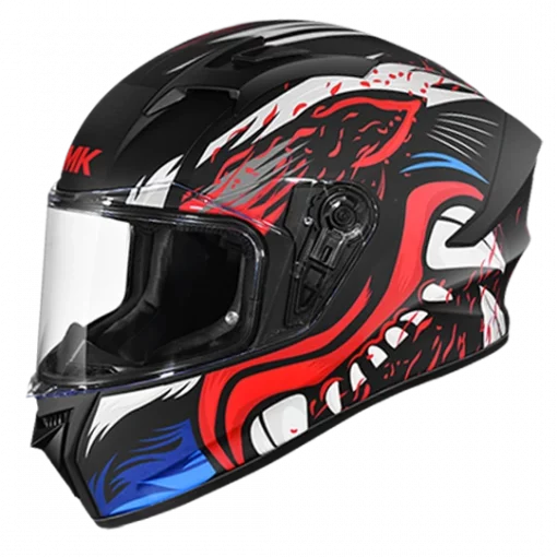 SMK Stellar Animal Black Red White GL231 Helmet