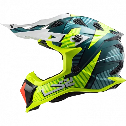 LS2 MX700 Subverter Astro Gloss Cobalt H V Yellow Helmet 3