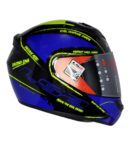 LS2 FF352 Brush Gloss Black Yellow Helmet | Custom Elements