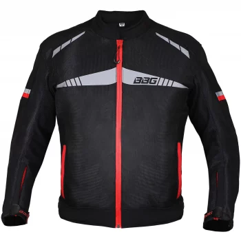Mens Textile and leather Motorcycle Jacket