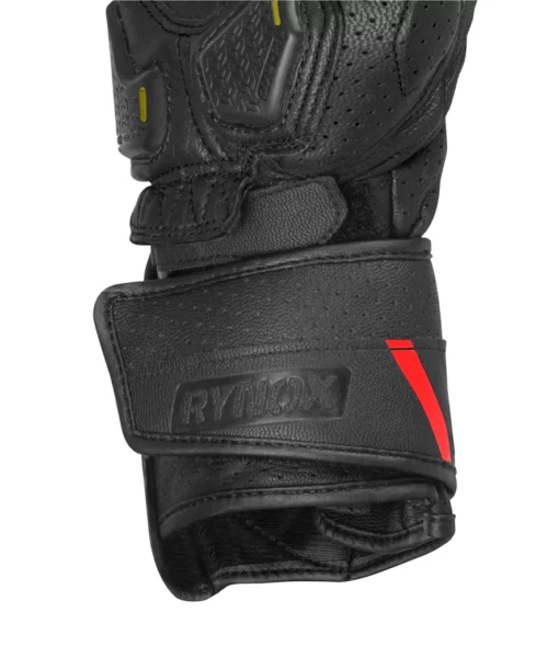 Rynox Storm Evo 3 Black Red Riding Gloves 8